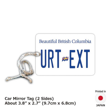 [Mirror Tag] British Columbia / Original American License Plate Type Air Freshener