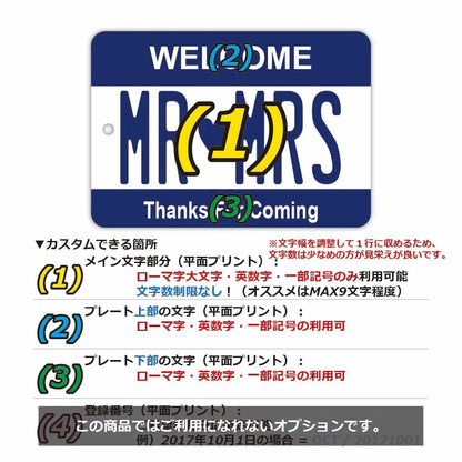 【ミラータグ】カラー・ネイビー/オリジナルアメリカナンバープレート型エアフレッシュナー PL8HERO