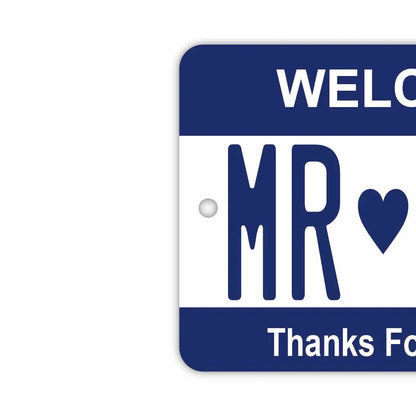 【ミラータグ】カラー・ネイビー/オリジナルアメリカナンバープレート型エアフレッシュナー PL8HERO