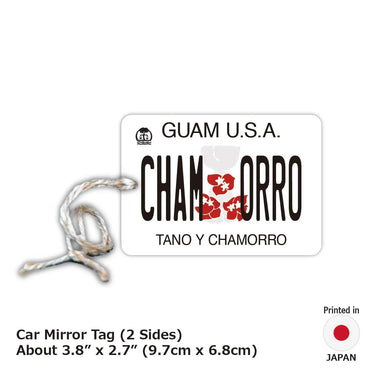 [Mirror Tag] Guam Hibiscus / Original American License Plate Type Air Freshener