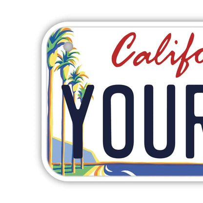 【小・自転車用】カリフォルニア・ヤシの木/オリジナルアメリカナンバープレート PL8HERO