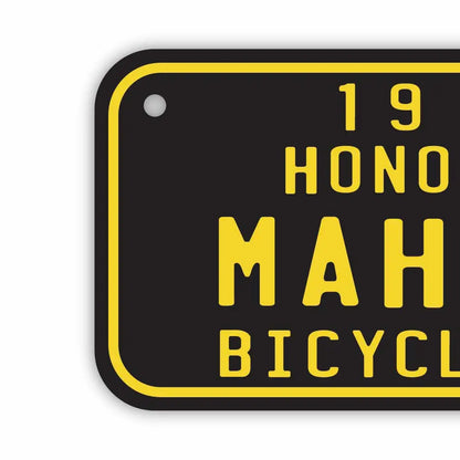【小・自転車用】ハワイ自転車タグ・ブラック/オリジナルアメリカナンバープレート PL8HERO