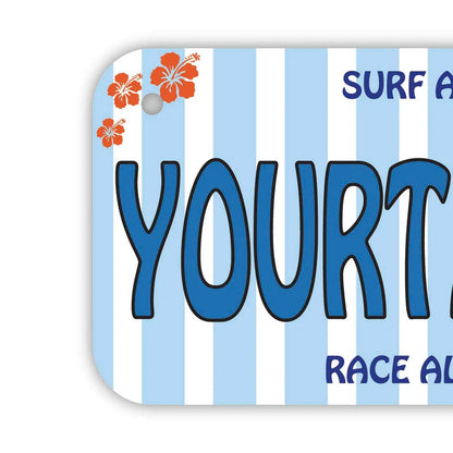 【小・自転車用】ワーゲンバス・ブルー/オリジナルアメリカナンバープレート PL8HERO