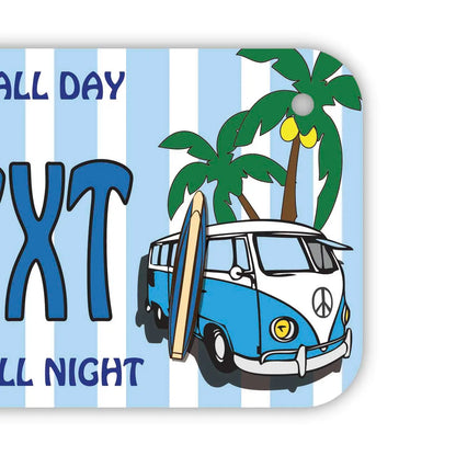 【小・自転車用】ワーゲンバス・ブルー/オリジナルアメリカナンバープレート PL8HERO