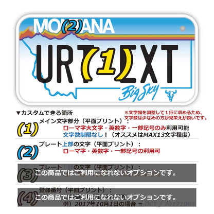 【小・自転車用】モンタナ/オリジナルアメリカナンバープレート PL8HERO