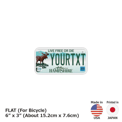 【小・自転車用】ニューハンプシャー/オリジナルアメリカナンバープレート PL8HERO