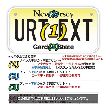 [For small bicycles] New Jersey / Original American license plate