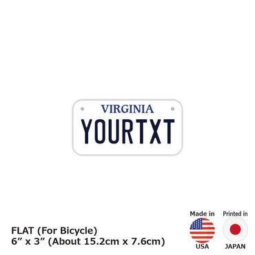 [For small bicycles] Virginia / Original American license plate