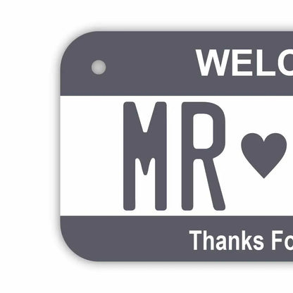 【小・自転車用】カラー・グレー/オリジナルアメリカナンバープレート PL8HERO