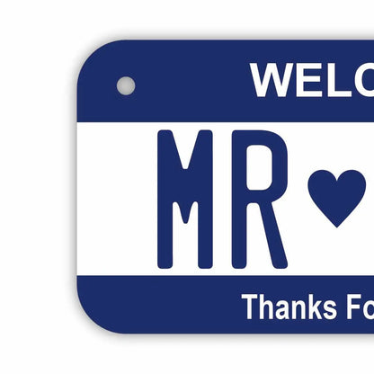 【小・自転車用】カラー・ネイビー/オリジナルアメリカナンバープレート PL8HERO