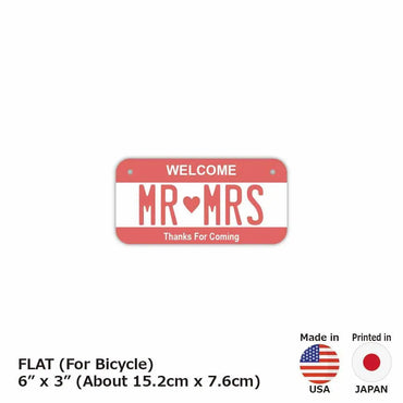 ネームプレート 【小・自転車用】カラー・ピンク/オリジナルアメリカナンバープレート