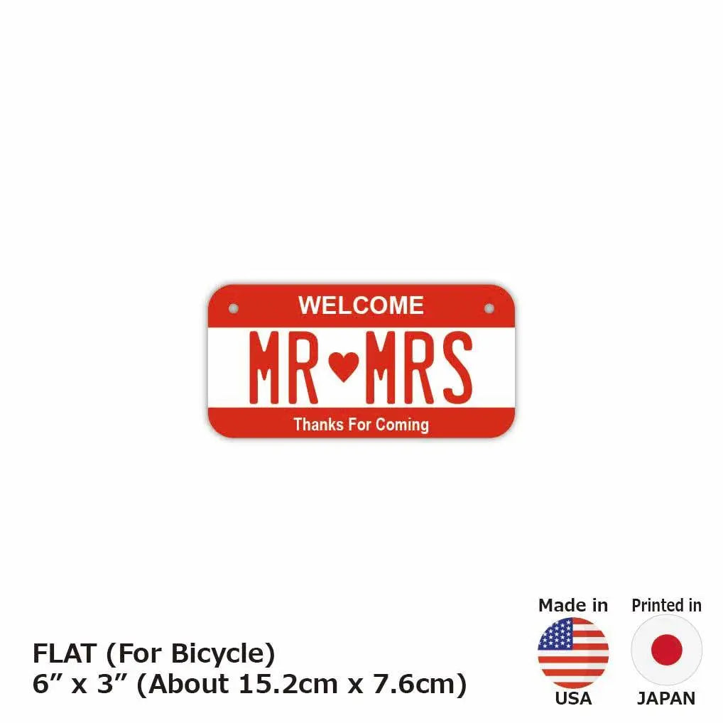 【小・自転車用】カラー・レッド/オリジナルアメリカナンバープレート PL8HERO