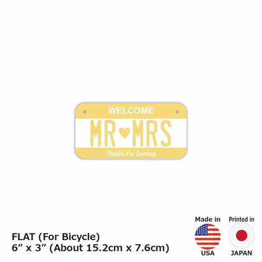 [Small / Bicycle] Color Yellow / Original American License Plate