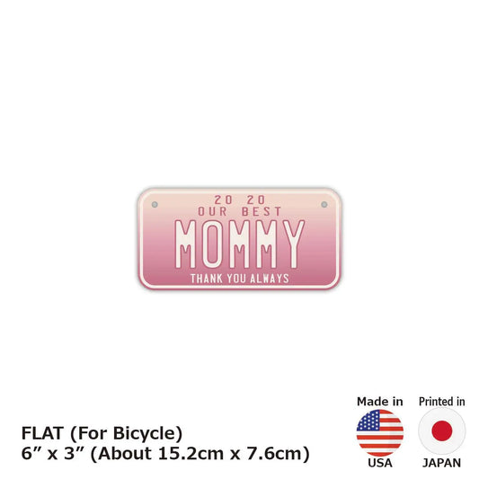 【小・自転車用】母の日・グラデーション/オリジナルアメリカナンバープレート PL8HERO