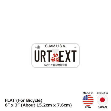 [For small bicycles] Guam Hibiscus / Original American license plate