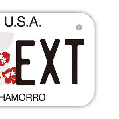 【小・自転車用】グアム・ハイビスカス/オリジナルアメリカナンバープレート PL8HERO