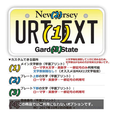 [Mini] New Jersey / Original American License Plate