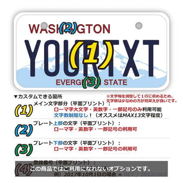 [Mini] Washington / Original American License Plate