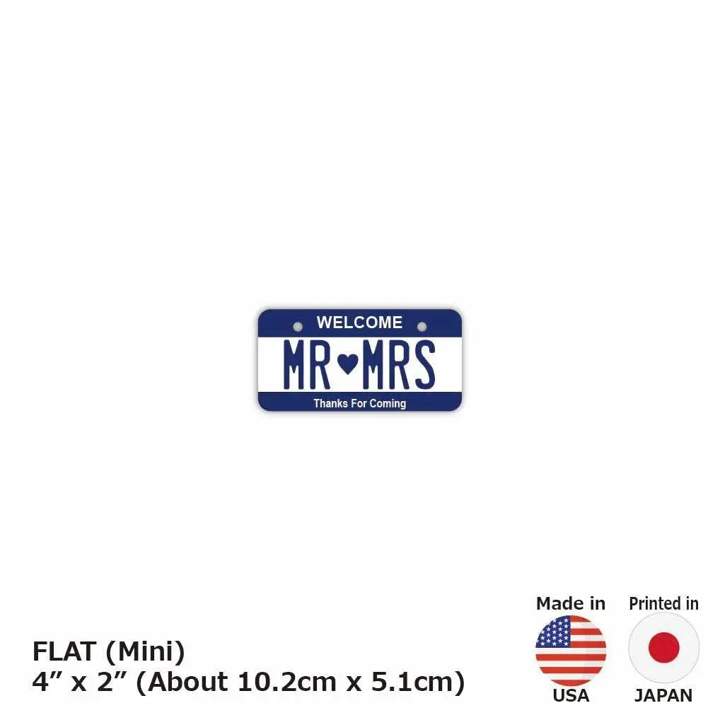 【ミニ】カラー・ネイビー/オリジナルアメリカナンバープレート PL8HERO