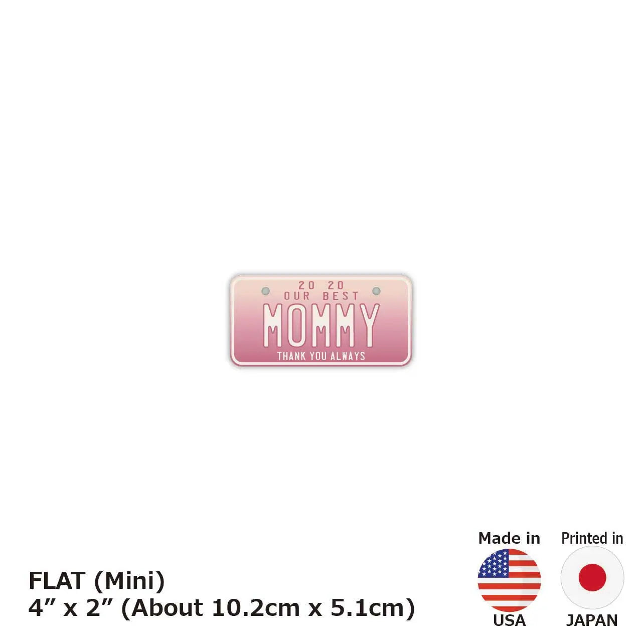【ミニ】母の日・グラデーション/オリジナルアメリカナンバープレート PL8HERO