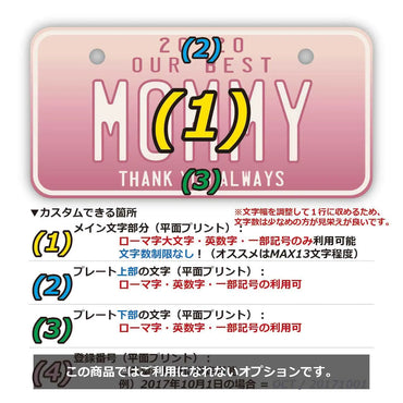 [Mini] Mother's Day / Gradation / Original American License Plate