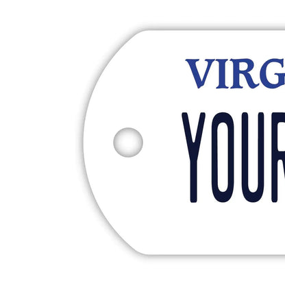 【ドッグタグ】バージニア/オリジナルアメリカナンバープレート型 キーホルダー PL8HERO