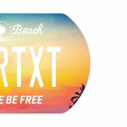 【ドッグタグ】ヤシの木・サンセット/オリジナルアメリカナンバープレート型 キーホルダー PL8HERO