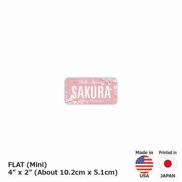 ネームプレート 【ミニ】サクラ/オリジナルアメリカナンバープレート
