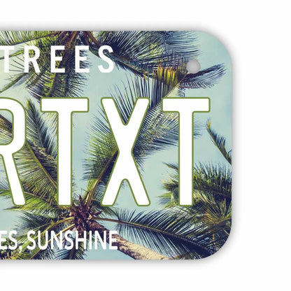 【小・自転車用】ヤシの木・スカイ/オリジナルアメリカナンバープレート PL8HERO