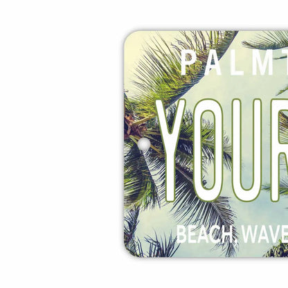 【ミラータグ】ヤシの木・スカイ/オリジナルアメリカナンバープレート型エアフレッシュナー PL8HERO