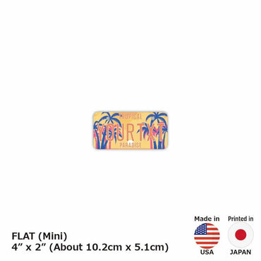 [Mini] Palm Tree / Sunset Paradise / Original American License Plate