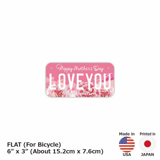 【小・自転車用】母の日・フラワー/オリジナルアメリカナンバープレート PL8HERO