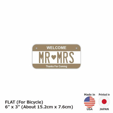 [For small bicycles] Color beige / original American license plate