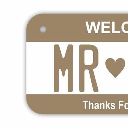 【小・自転車用】カラー・ベージュ/オリジナルアメリカナンバープレート PL8HERO