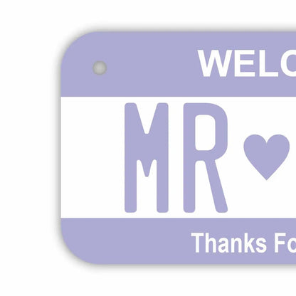 【小・自転車用】カラー・パープル/オリジナルアメリカナンバープレート PL8HERO