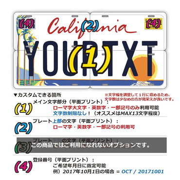 [Multiplate] California Palm Tree/Original American License Plate