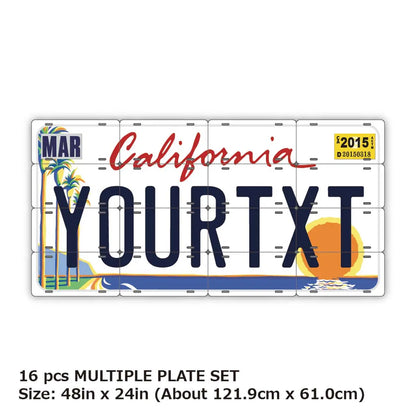 【マルチプレート】カリフォルニア・ヤシの木/オリジナルアメリカナンバープレート PL8HERO