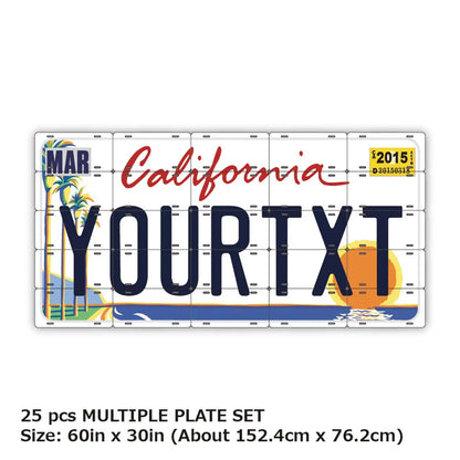【マルチプレート】カリフォルニア・ヤシの木/オリジナルアメリカナンバープレート PL8HERO