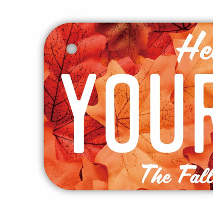 【小・自転車用】紅葉・レッド/オリジナルアメリカナンバープレート PL8HERO