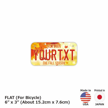 [For small bicycles] Autumn leaves / orange / Original American license plate