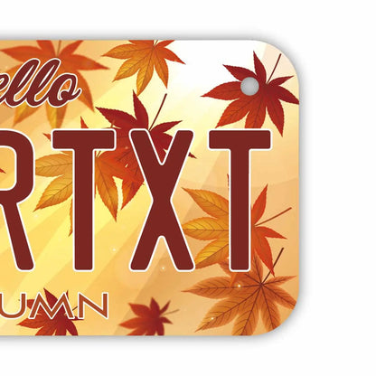 【小・自転車用】紅葉・ブラウン/オリジナルアメリカナンバープレート PL8HERO