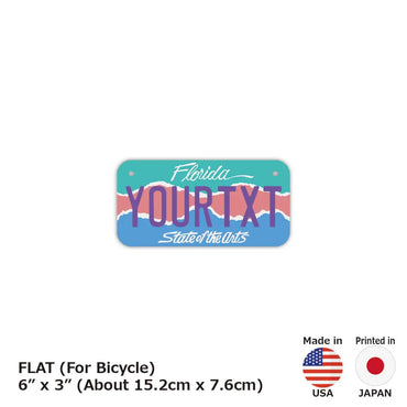 ネームプレート 【小・自転車用】フロリダ・アート/オリジナルアメリカナンバープレート