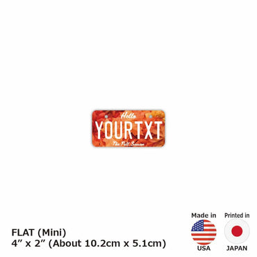 [Mini] Autumn leaves / Red / Original American license plate