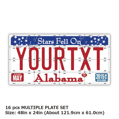 【マルチプレート】アラバマ/オリジナルアメリカナンバープレート PL8HERO