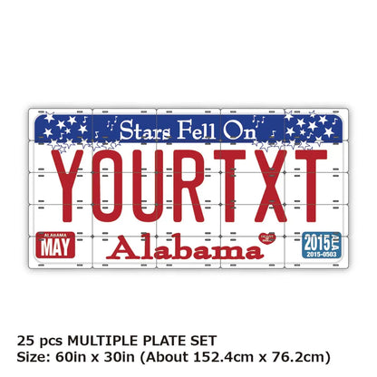 【マルチプレート】アラバマ/オリジナルアメリカナンバープレート PL8HERO