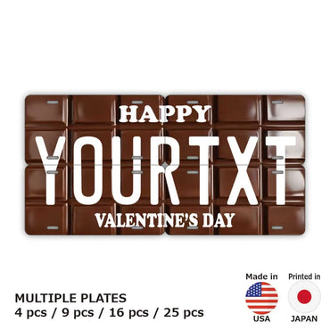 [Multi Plate] Chocolate Bar (Valentine) / Original American License Plate