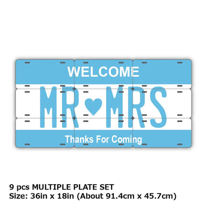 【マルチプレート】カラー・ブルー/オリジナルアメリカナンバープレート PL8HERO