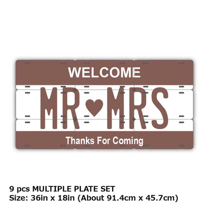 【マルチプレート】カラー・ブラウン/オリジナルアメリカナンバープレート PL8HERO