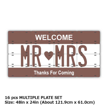 【マルチプレート】カラー・ブラウン/オリジナルアメリカナンバープレート PL8HERO