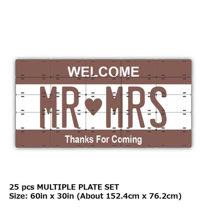 【マルチプレート】カラー・ブラウン/オリジナルアメリカナンバープレート PL8HERO